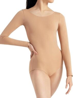 Capezio Long Sleeve Leotard TB135 in Nude (XL)